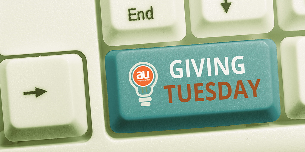 Keyboard with "Giving Tuesday" on the button typically reserved for "Enter"