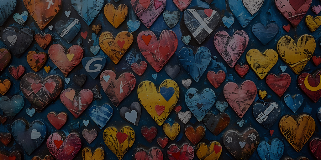 With challenges come needs, support the Adoptees United Citizenship clinic, words over a background of wooden painted hearts